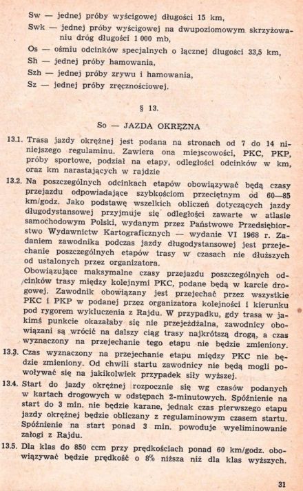 Rajd 1001 Jezior - 1969r.