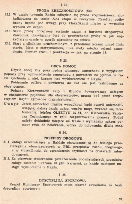 Rajd 1001 Jezior - 1969r.
