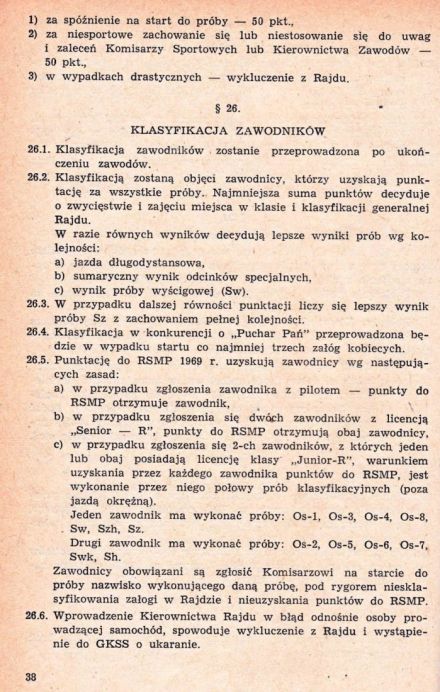 Rajd 1001 Jezior - 1969r.