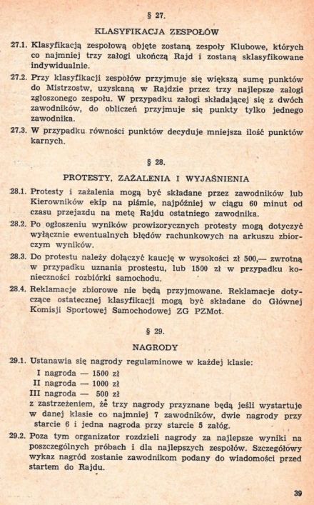 Rajd 1001 Jezior - 1969r.