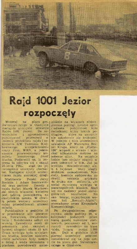Rajd 1001 Jezior - 1969r.