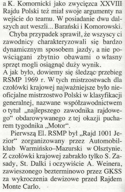 Rajd 1001 Jezior - 1969r