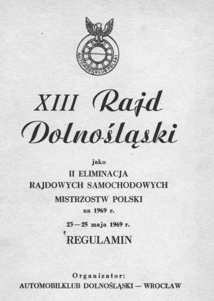 13 Rajd Dolnośląski - 1969r