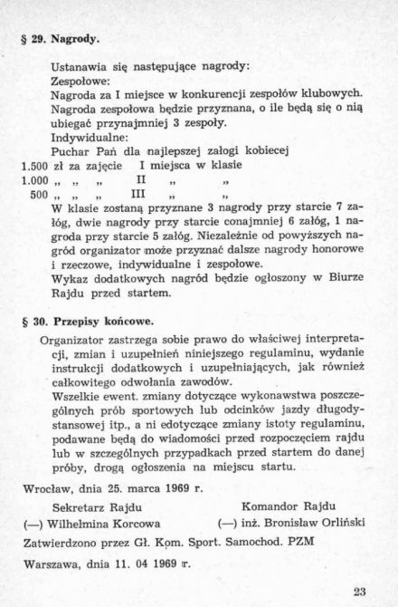 13 Rajd Dolnośląski - 1969r