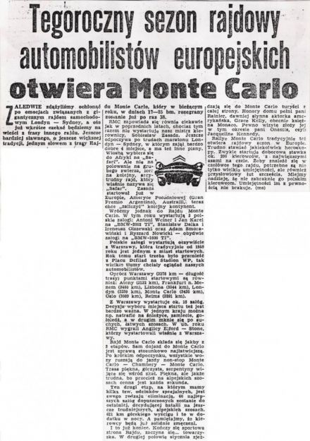 Rallye Monte Carlo - 1969r