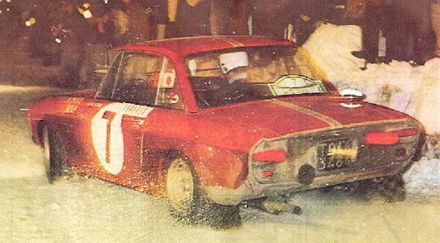 Harry Kallstrom i Gunnar Haggbom – Lancia Fulvia HF coupe.