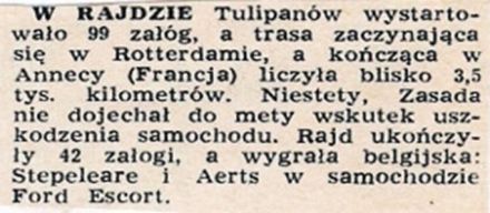 Rajd Tulipanów - 1969r