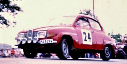 Simo Lampinen i Arne Hertz – Saab 96 V4.