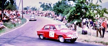 Simo Lampinen i Arne Hertz – Saab 96 V4.