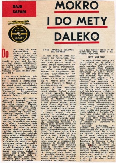 East African Safari Rally - 1969r
