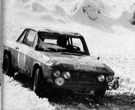 Stirling Moss i David Stone – Lancia Fulvia 1300 HF coupe.