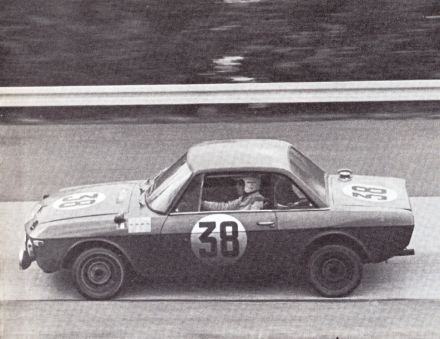 Harry Källström, Sergio Barbasio i Tony Fall na samochodzie Lancia Fulvia 1600 HF.