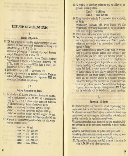 20 Rajd Wiślański - 1970r