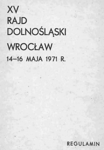 Rajd Dolnośląski - 1971r