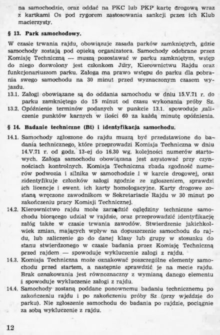 Rajd Dolnośląski - 1971r