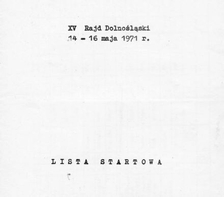 Rajd Dolnośląski - 1971r