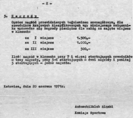 Rajd Wisły - 1971r