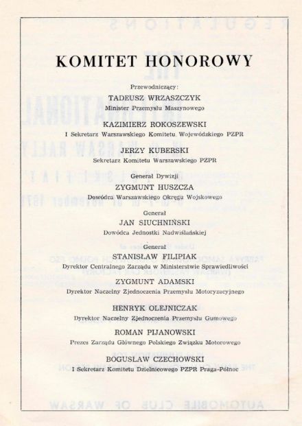 Rajd Warszawski - 1971r