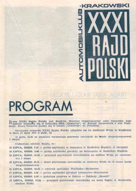 Rajd Polski - 1971r