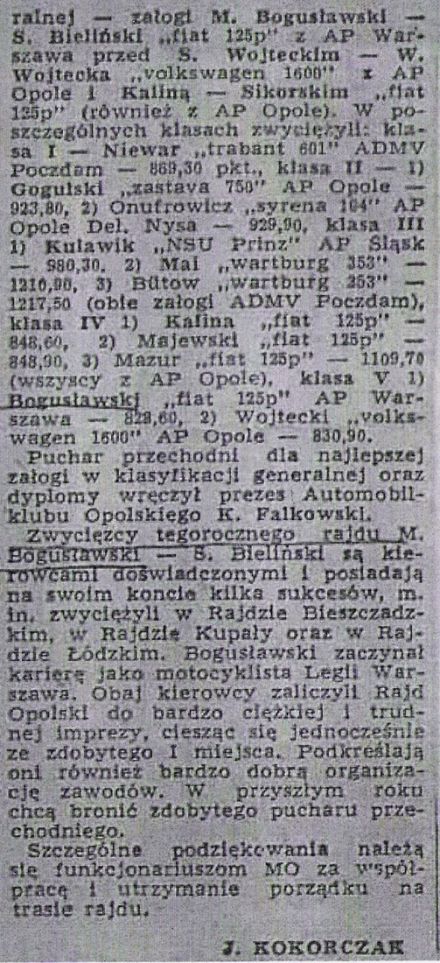 Rajd Festiwalowy - 1971