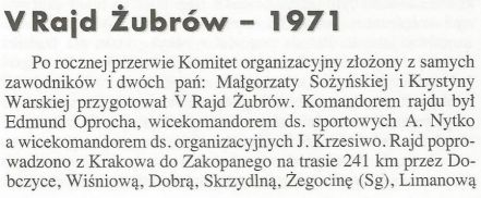 Rajd Żubrów 1971