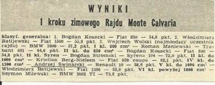 Rajd Monte Calvaria 1971