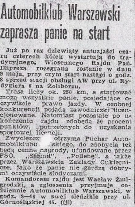Wiosenny Rajd Pań-1971
