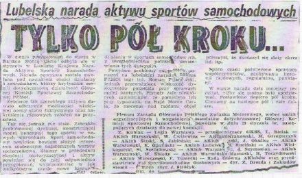 Zapowiedź sezonu – 1972r.