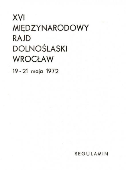 Rajd Dolnośląski - 1972r