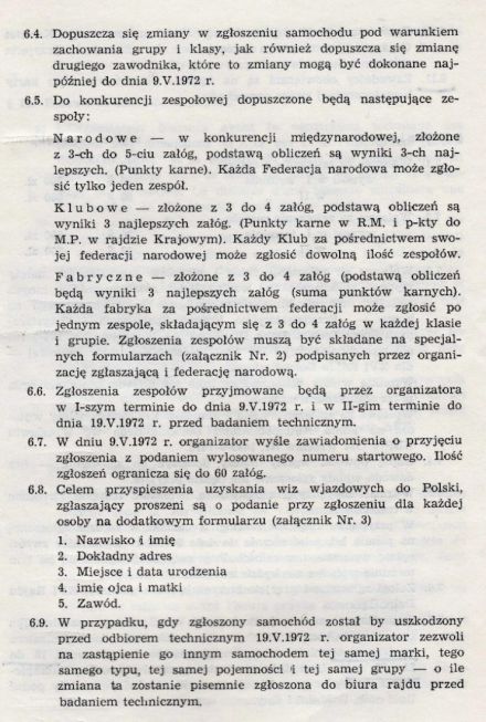Rajd Dolnośląski - 1972r