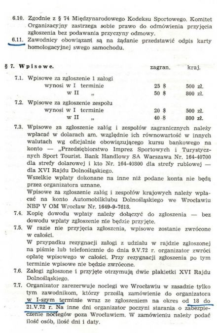 Rajd Dolnośląski - 1972r