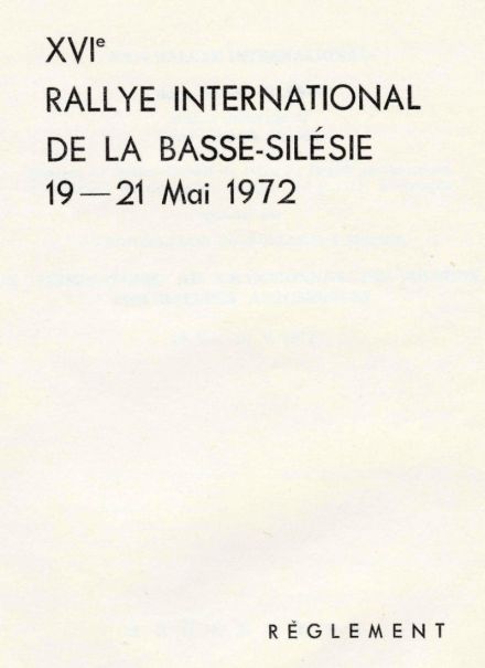 Rajd Dolnośląski - 1972r