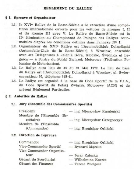 Rajd Dolnośląski - 1972r