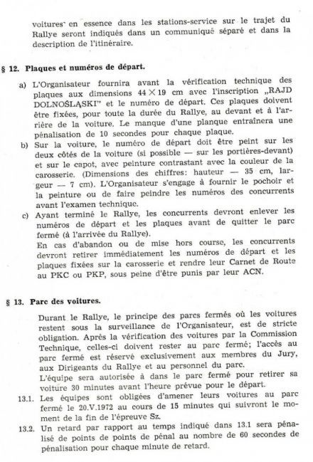 Rajd Dolnośląski - 1972r