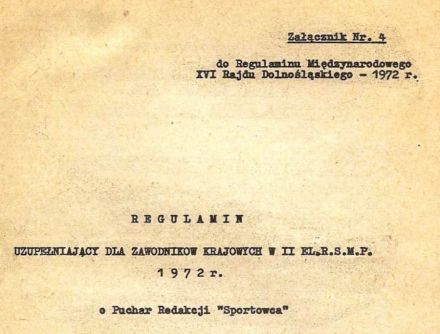 Rajd Dolnośląski - 1972r