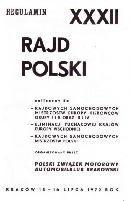 Rajd Polski - 1972r