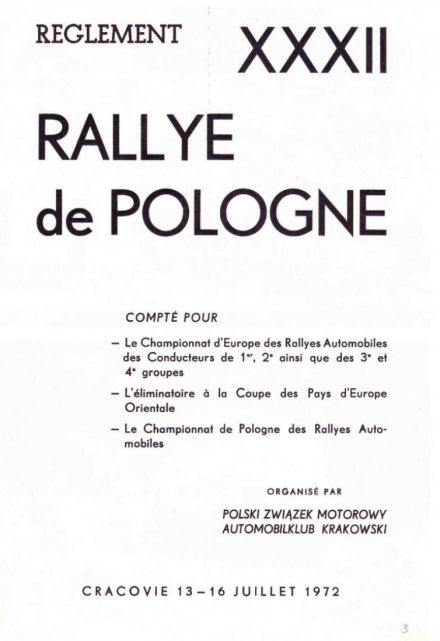 Poland Rallye - 1972r