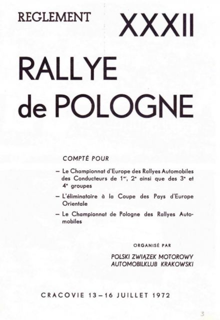Poland Rallye - 1972r