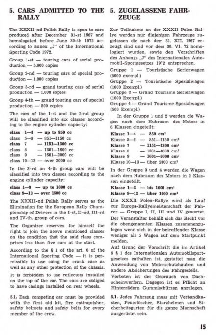 Rallye Poland - 1972r