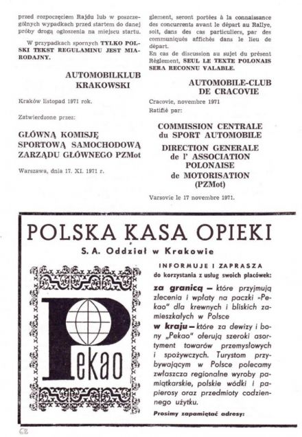 Rallye Poland - 1972r