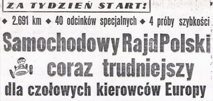 12 eliminacja - 32 Rajd Polski (PL) 