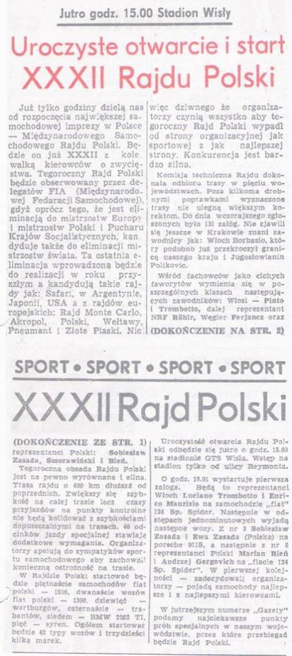 2 eliminacja - 32 Rajd Polski (PL) 