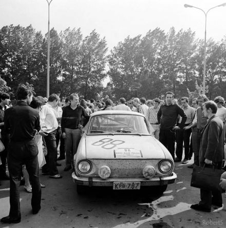 Andrzej Nytko i Jacek Chmielewski na samochodzie Škoda 110L.