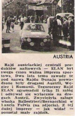 Rallye Elan.  22-23.07.1972r.