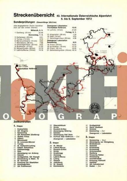 43 Österreichische Alpenfahrt Rallye.    6-10.09.1972r.