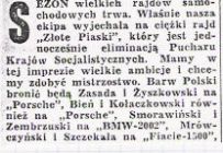 10 eliminacja - 3 Rajd Złote Piaski (BG)