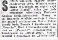 1 eliminacja - 3 Rajd Złote Piaski (BG)