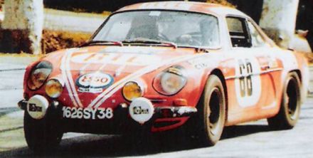 Bruno Saby na samochodzie Alpine Renault A 110.