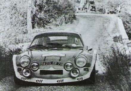 Jean Luc Therier i Marcel Callewaert na samochodzie Alpine Renault A 110/1600 Turbo.