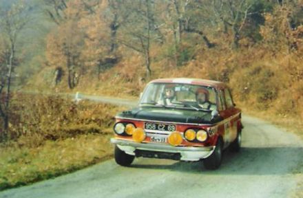 C.Voirin na samochodzie NSU TTS.